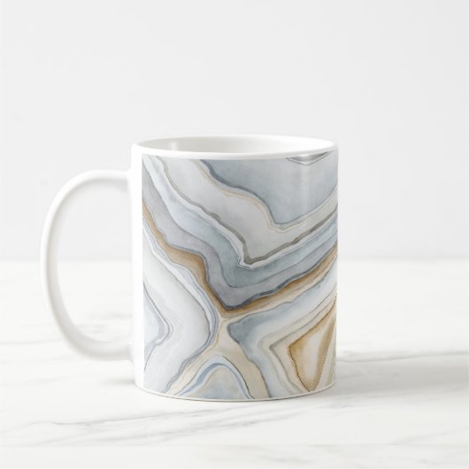 Gray Marbled Abstract Design Kaffeetasse (Links)