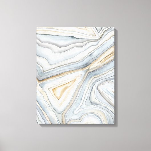 Gray Marbled Abstract Design Leinwanddruck (Vorderseite)
