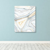 Gray Marbled Abstract Design Leinwanddruck (Insitu (Holzboden))