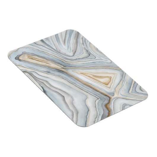 Gray Marbled Abstract Design Magnet (Rechte Seite)