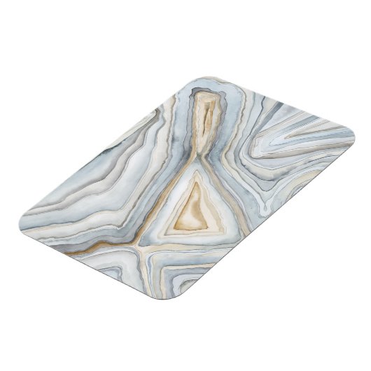 Gray Marbled Abstract Design Magnet (Linke Seite)