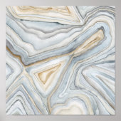 Gray Marbled Abstract Design Poster (Vorne)