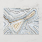 Gray Marbled Abstract Design Postkarte (Vorderseite)