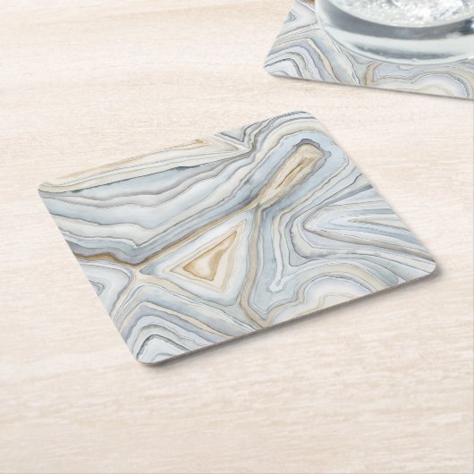 Gray Marbled Abstract Design Rechteckiger Pappuntersetzer (angewinkelt)