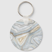 Gray Marbled Abstract Design Schlüsselanhänger (Vorderseite)