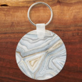 Gray Marbled Abstract Design Schlüsselanhänger (Vorderseite)