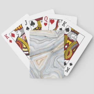 Gray Marbled Abstract Design Spielkarten