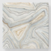 Gray Marbled Abstract Design Steinuntersetzer (Vorderseite)