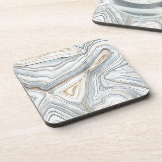 Gray Marbled Abstract Design Untersetzer (Linke Seite)