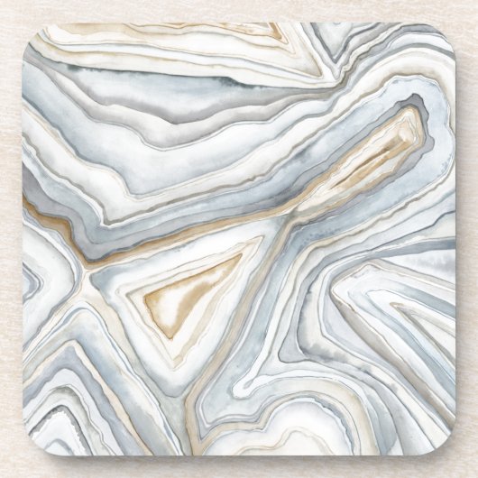 Gray Marbled Abstract Design Untersetzer (Vorderseite)