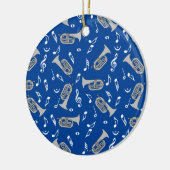 Gray Marching Baritone Musiknotens Keramik Ornament (Links)