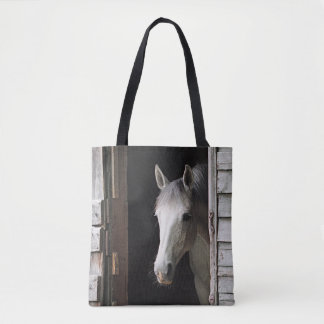 Gray Mare Horse Farm Animals Brown Tasche