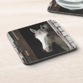 Gray Mare Horse Getränkeuntersetzer (Linke Seite)