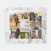 Gray Marmor Sie sind die One 7 Foto Collage Fleecedecke (Vorderseite (Horizontal))