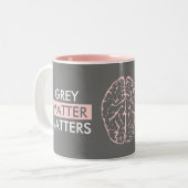 Gray Matter Matters Zweifarbige Tasse (Vorderseite Links)