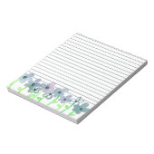 Gray Mauve Blume Lined Notizblock (Rotiert)