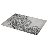 Gray Mehndi Motif Cutting Board Schneidebrett (Ecke)