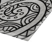 Gray Mehndi Motif Cutting Board Schneidebrett (Ecke)
