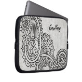 Gray Mehndi Motif Laptop Sleeve (Vorne Rechts)