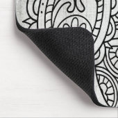 Gray Mehndi Motif Mousepad (Ecke)