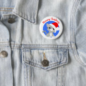 Gray Meowy Christmas Kitty Button (Beispiel)