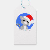 Gray Meowy Christmas Kitty - Geschenketiketts Geschenkanhänger (Rückseite)
