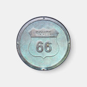 Gray Metal Route 66 Plaque Magnet (Vorne)