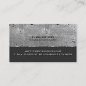 Gray Metallic Grunge Texture Fitness Trainer Visitenkarte (Rückseite)