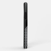 Gray Metallic Print Geometric Muster. Case-Mate iPhone Hülle (Hinten/Rechts)