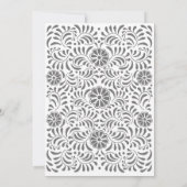 Gray Mexican Talavera Hochzeitseinladung Ankündigung (Rückseite)