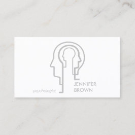 Gray Mind Science Human Head Psychologin Visitenkarte