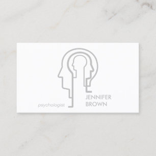 Gray Mind Science Human Head Psychologin Visitenkarte