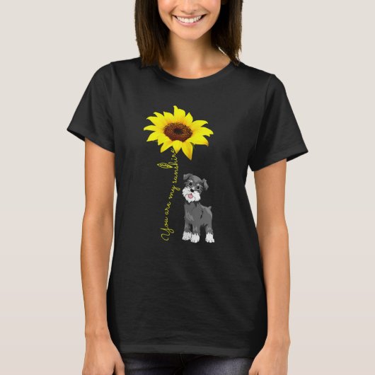 Gray Mini Schnauzer Mama gibt Ihnen meine Sonnensc T-Shirt (Vorderseite)