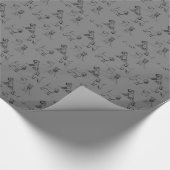 Gray Miniature Schnauzer Line Art 1-5 Geschenkpapier (Ecke)