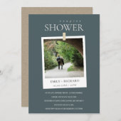 GRAY MINIMAL CUSTOM FOTO COUPLES SHOWITE DANKESKARTE (Vorne/Hinten)