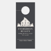 Gray Minimal Rustic Real Anwesen Agent House Foto Türanhänger (Vorderseite)