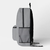 Gray minimalist custom name  bedruckter rucksack (Rechts)