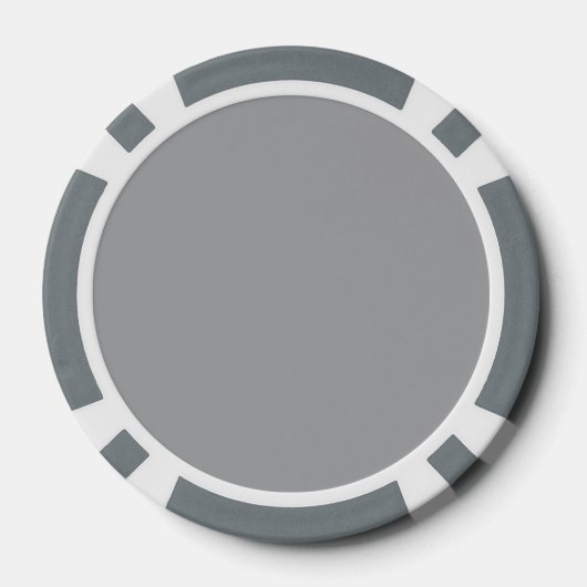Gray minimalist custom name pokerchips (Rückseite)