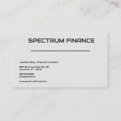 Gray Minimalist Finance Professional Adaptable Visitenkarte (Vorderseite)