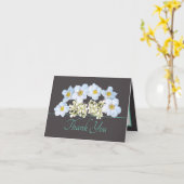 Gray Mint Chic Anemone Orchid Bouquet Vielen Dank Karte (Gelbe Blume)