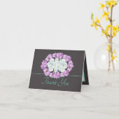 Gray Mint Chic Rose Crocuses Wreath Vielen Dank Karte (Gelbe Blume)