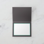 Gray Mint Chic Rose Crocuses Wreath Vielen Dank Karte (Innenseite)