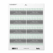 Gray Mint Damask Wedelmarken (Vorne)