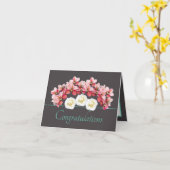 Gray Mint Orchid & Rose Bouquet Herzlichen Glückwu Karte (Gelbe Blume)