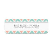 Gray Mint Peach Zigzag Tribal Muster (Vorne)