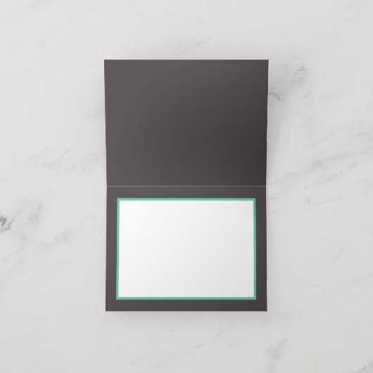 Gray Mint Rose Wisteria Blume Bouquet Vielen Dank Karte (Innenseite)