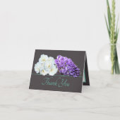 Gray Mint Rose Wisteria Blume Bouquet Vielen Dank Karte (Vorderseite)