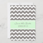 Gray MInt Wedding Save the Date Card (Rückseite)