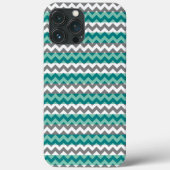Gray Mint Zickzack Zigzag Case-Mate iPhone Hülle (Rückseite)