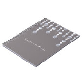 Gray Mirror Glam Glamour Chic Notebook Journal Notizblock (Linke Seite)